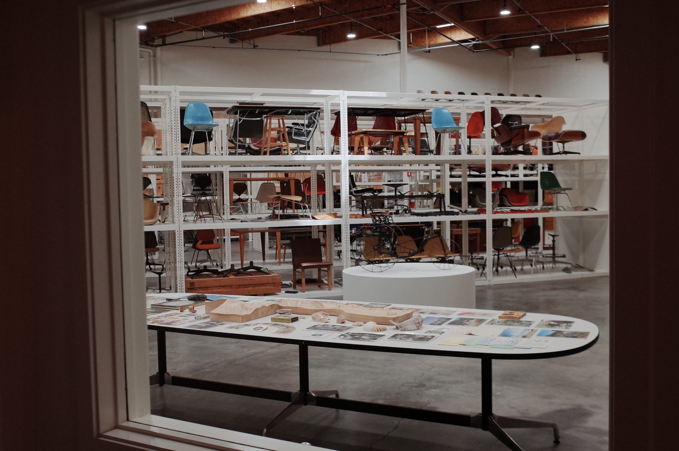 Looking into the archive through a window